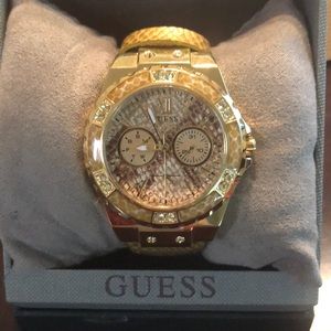 Guess Snake Print Watch